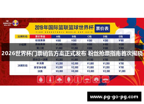 2026世界杯门票销售方案正式发布 粉丝抢票指南首次揭晓
